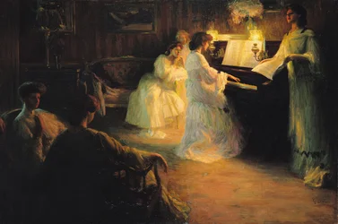 Junge Mädchen am Klavier, 1906